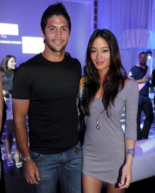 Fernando Verdasco acudió a la fiesta del Masters de Miami acompañado por su novia, la modelo Jarah Mariano, con la que sale desde hace seis meses