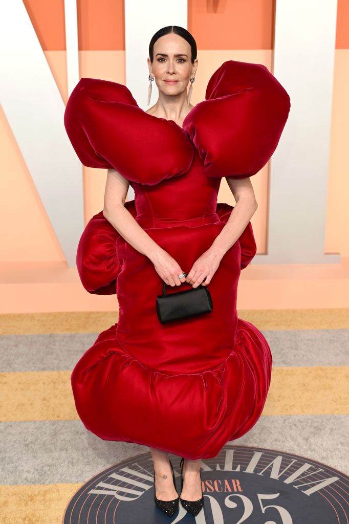 BEVERLY HILLS, CALIFORNIA - MARCH 02: Sarah Paulson attends the 2025 Vanity Fair Oscar Party hosted by Radhika Jones at the Wallis Annenberg Center for the Performing Arts on March 02, 2025 in Beverly Hills, California. (Photo by Karwai Tang/WireImage)