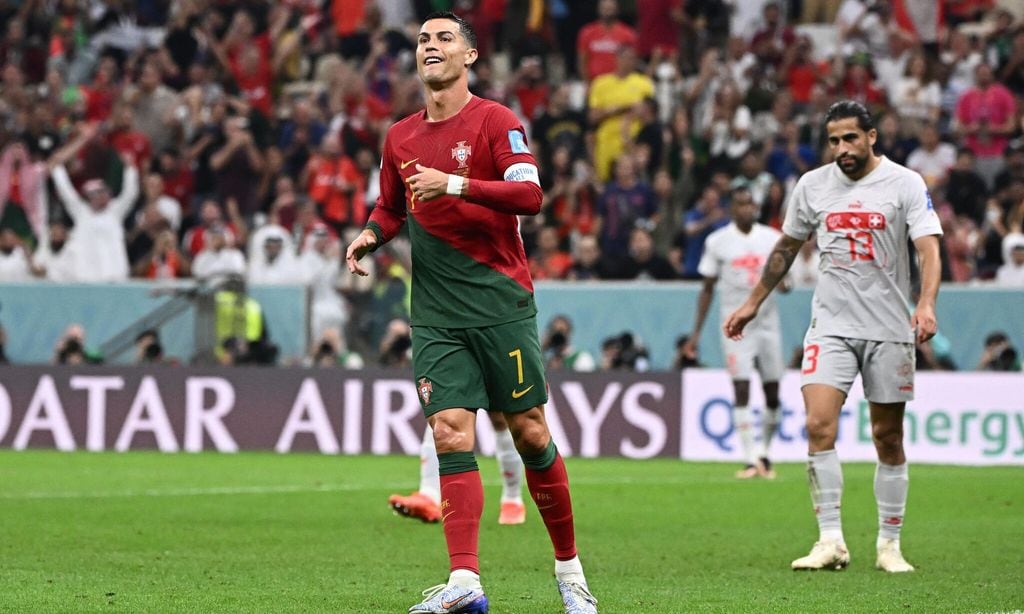 Cristiano Ronaldo en el partido contra Suiza