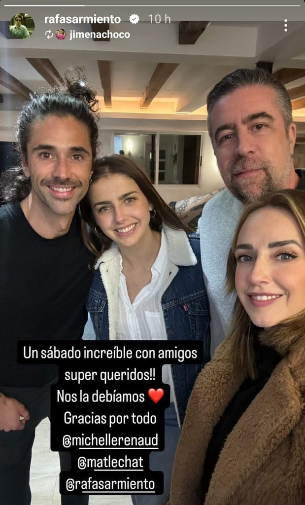 Michelle Renaud, Jimena Pérez, Rafa Sarmiento y Matías Novoa