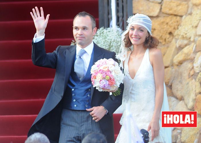 Andrés Iniesta y Anna Ortiz el día de su boda