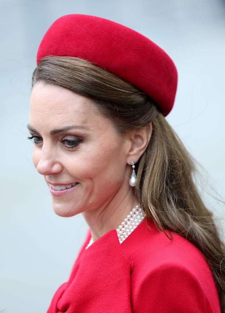 Catherine, Princess of Wales attends the annual Commonwealth Day Service of Celebration at Westminster Abbey on March 10, 2025 in London, England