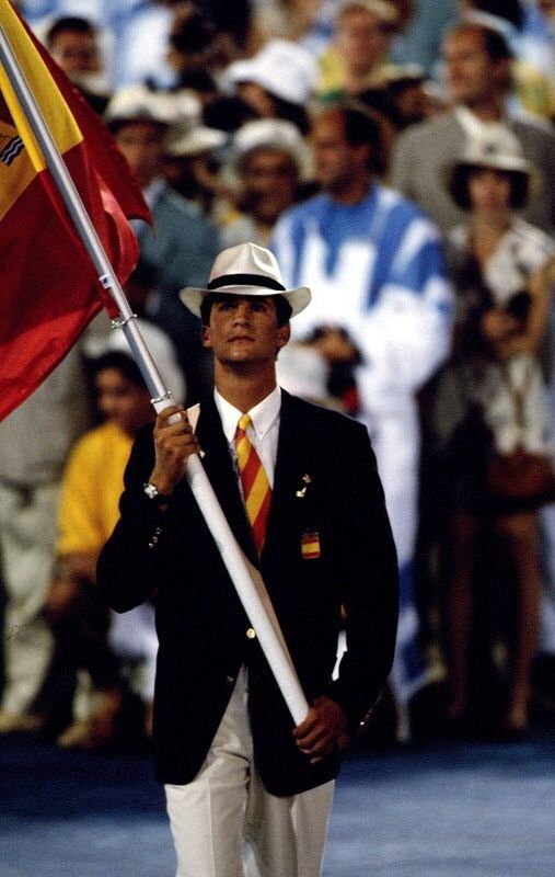 Rey Felipe abanderado de los Juegos Olímpicos de Barcelona 1992