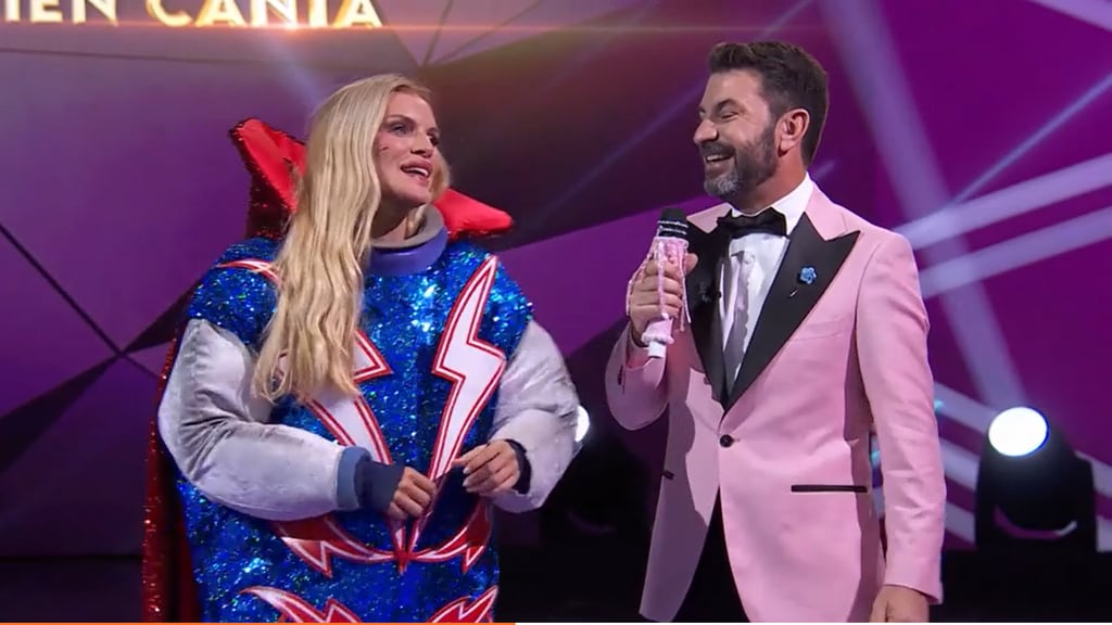 Arturo Valls y Esther Cañadas durante la emisión de Mask Singer