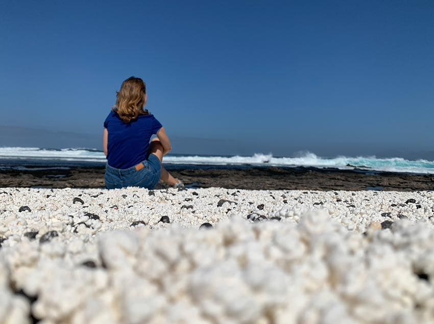 Playa Bajo de la Burra o playa de las palomitas, en Fuerteventura