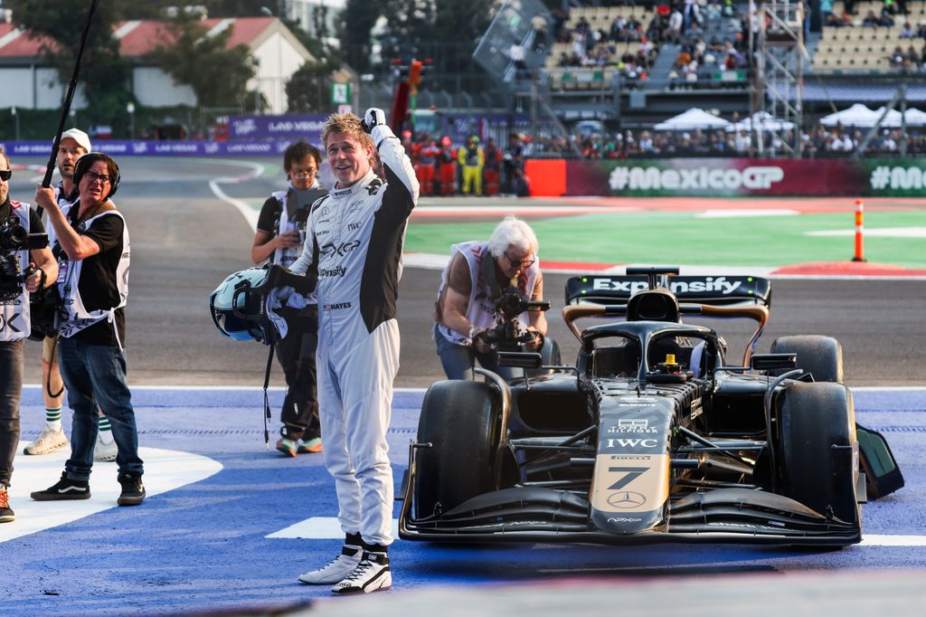 Brad Pitt on the set F1 during the Formula 1 Gran Premio de Ciudad de México