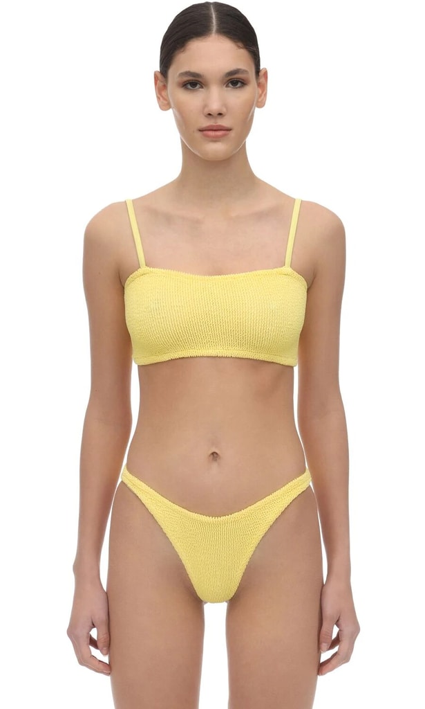 7 prendas en amarillo pastel gigi seersucker bikini set de hunza g