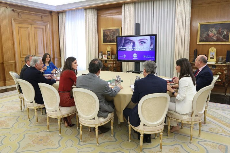 Esther Vaquero con la reina Letizia 