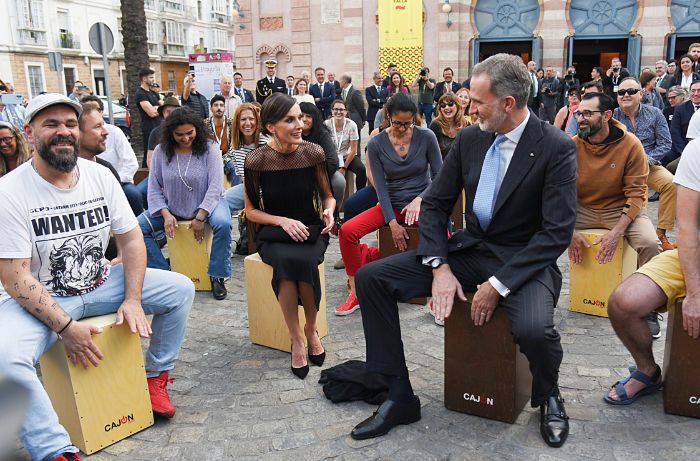 Los Reyes en el concierto Tempo de Luz en Cádiz