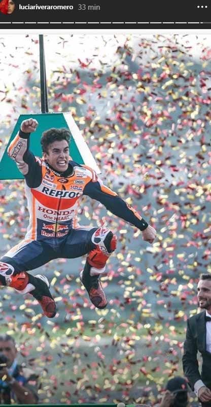 'Estoy muy orgullosa de ti': la alegría de Lucía Rivera tras la victoria de Marc Márquez en el Mundial