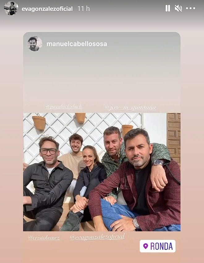 Eva González con sus amigos en Ronda