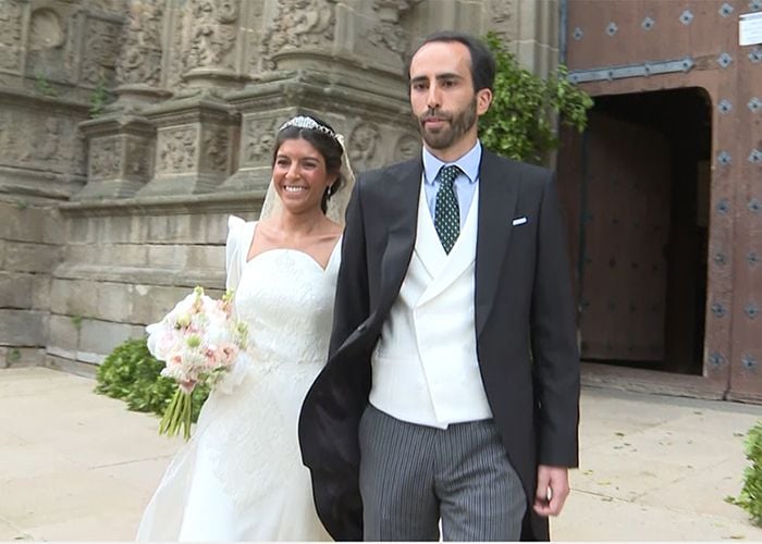 Joaquín e Isabel, el día de su boda