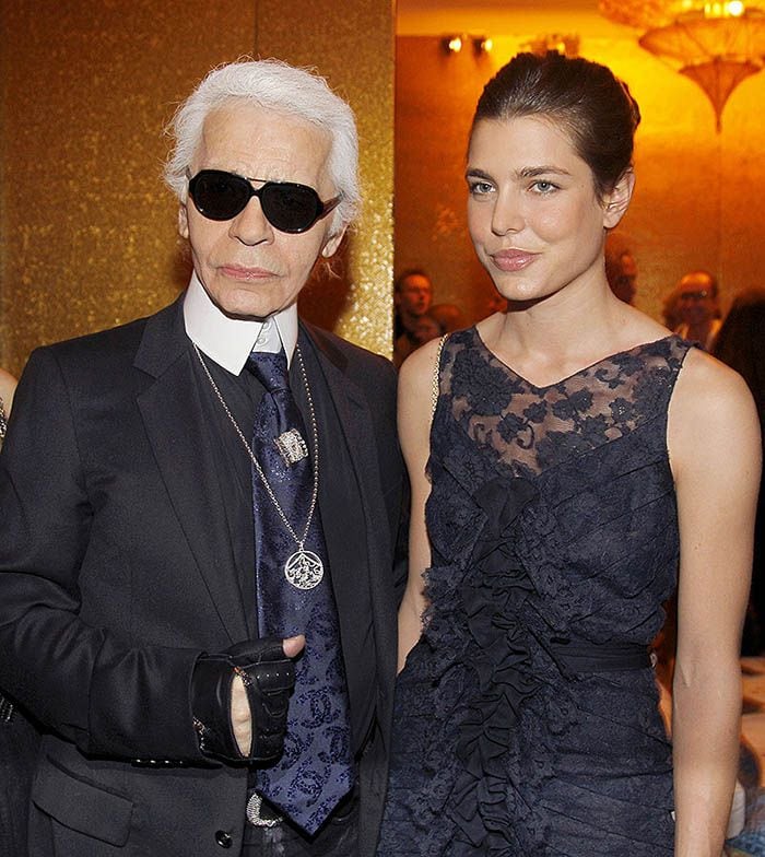 Carlota Casiraghi y Karl Lagerfeld