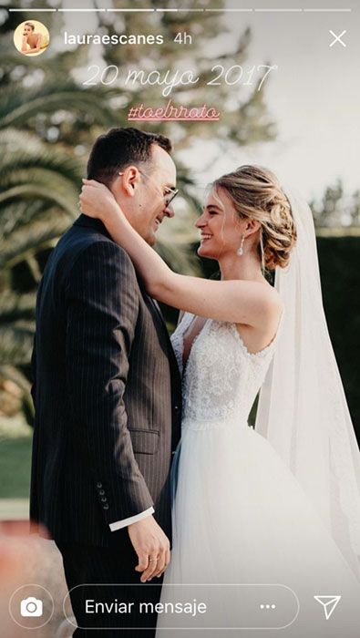 Laura Escanes y Risto Mejide el día de su boda