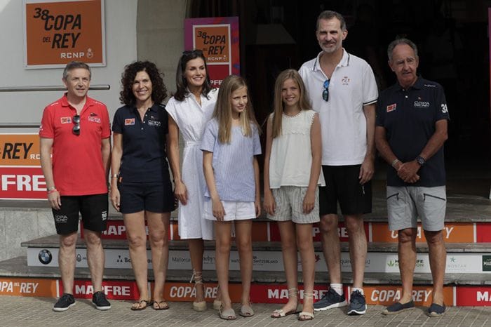 Los Reyes y sus hijas en Mallorca