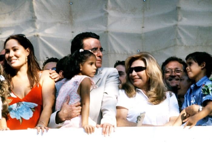 Rosario Mohedano, Ortega Cano, Rocío Jurado, Gloria Camila y José Fernando 