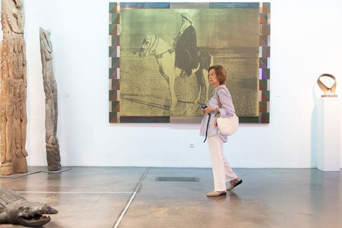 La reina Sofía en la sala Sokrates del Museo Sa Bassa Blanca