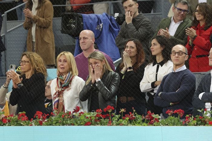 La familia de Rafa Nadal en su despedida del Mutua Madrid Open