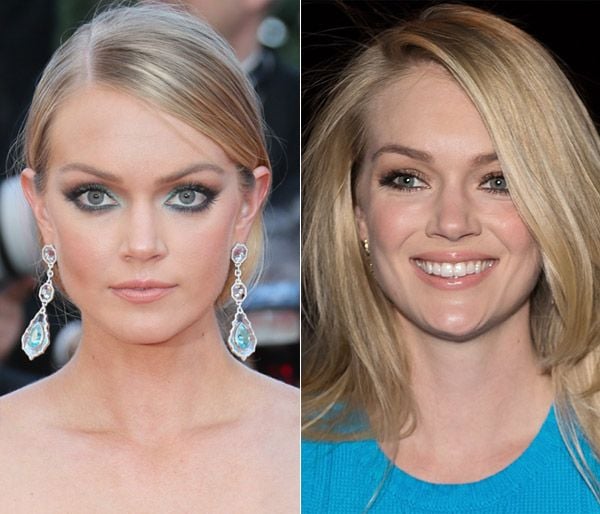 ¿Otra opción? La que nos propone Lindsay Ellingson que, con la misma base ligera y labial nude, vemos cómo cambia de un día a otro con tan sólo recurrir a una sombra en tonos azules que ilumina su rostro.
