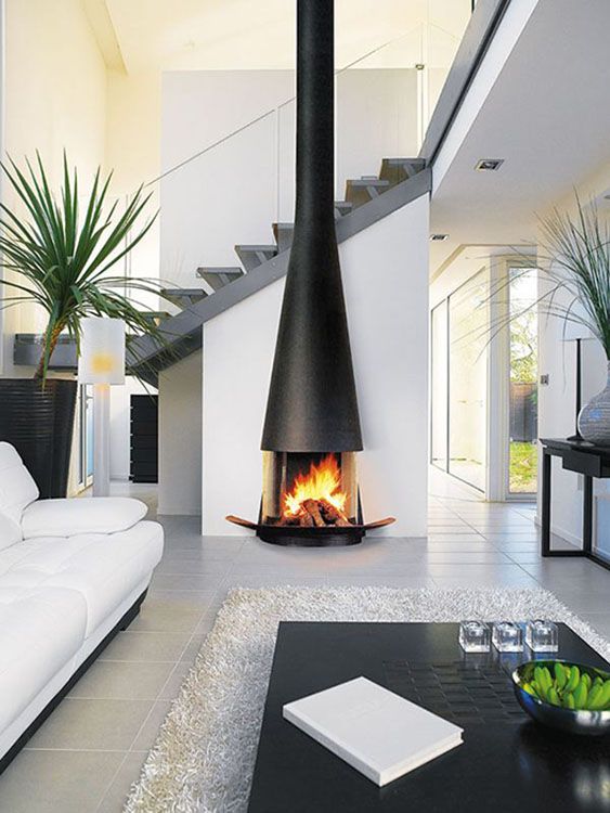 Chimenea de estilo moderno