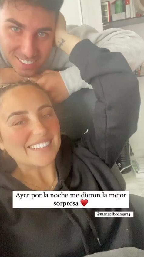 Rocío Flores y su novio