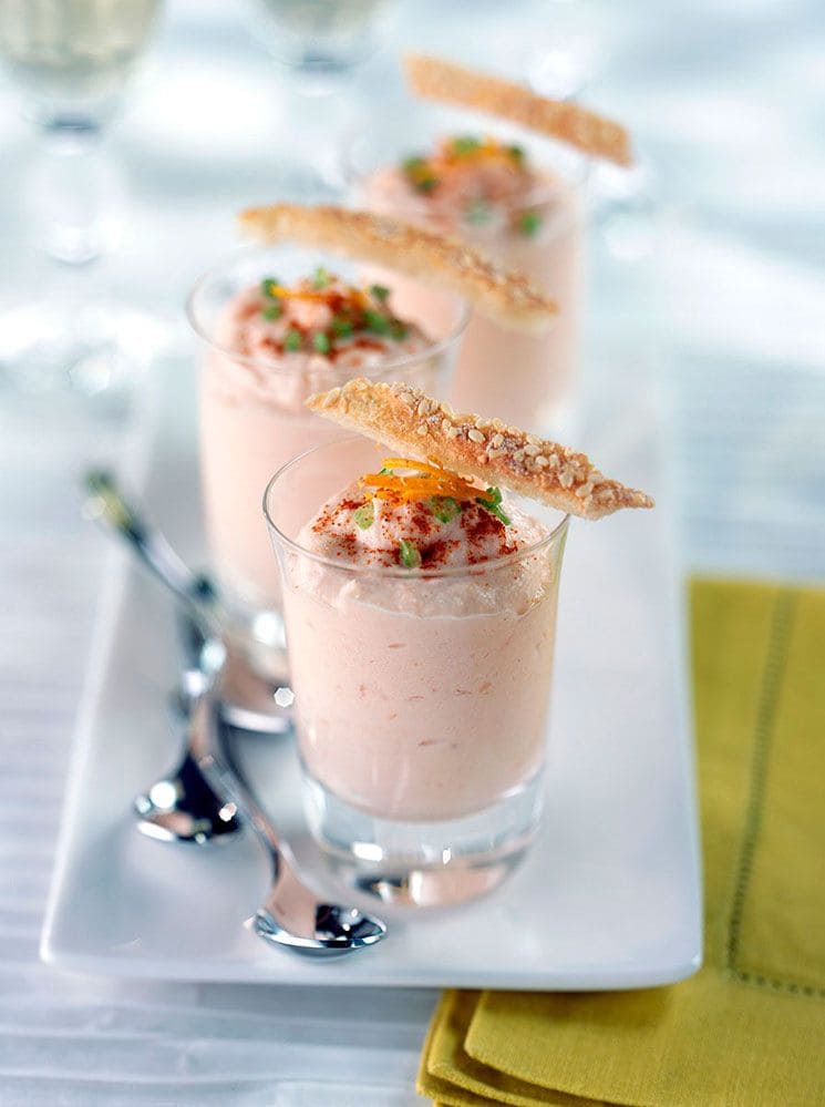 Mousse de gorgonzola y galleta de sésamo