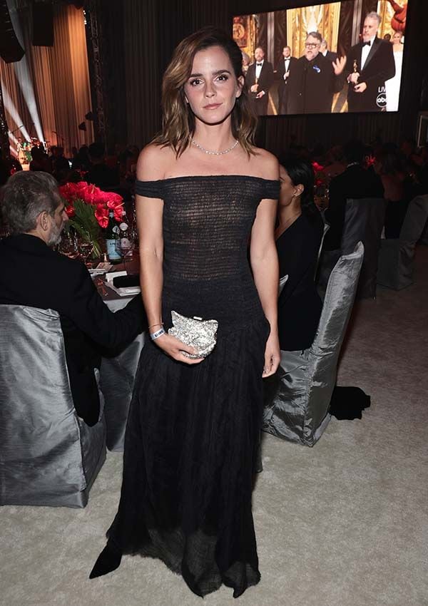 Emma Watson en la fiesta de Elton John AIDS Fundation