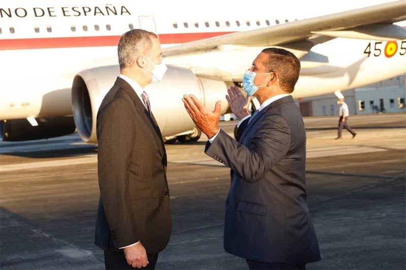 Rey Felipe con el gobernador de Puerto Rico