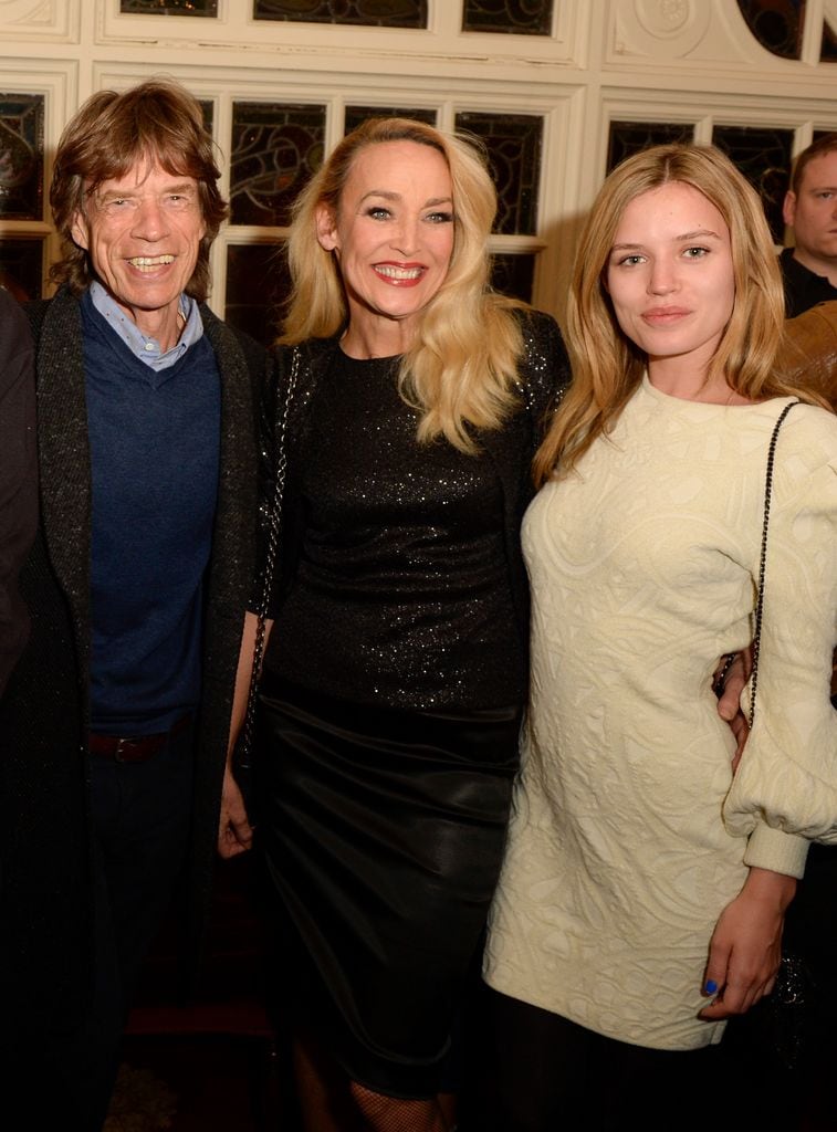 Georgia May con sus padres, Mick Jagger y Jerry Hall
