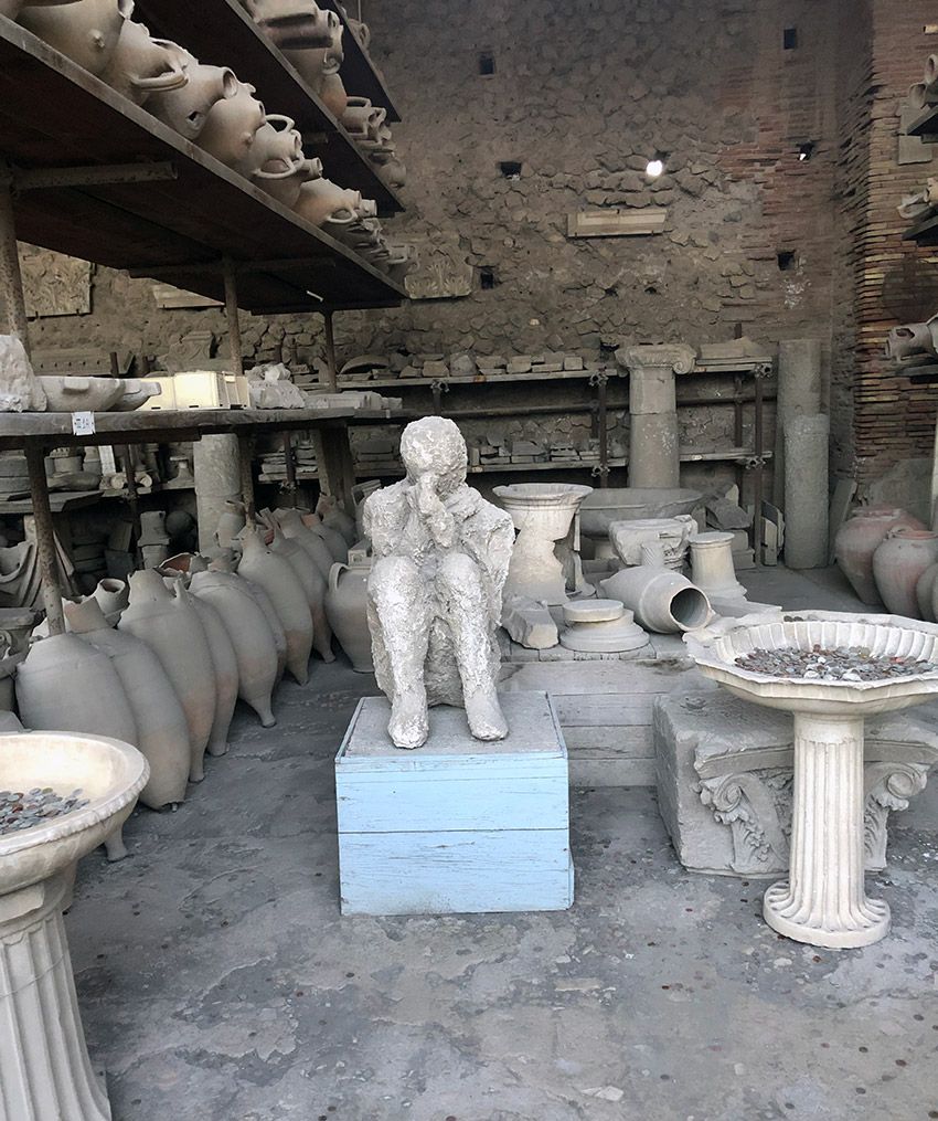 Figuras de personas en Pompeya