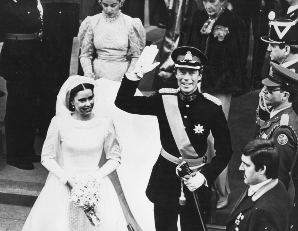 Los grandes duques Maria Teresa y Enrique de Luxemburgo en su boda