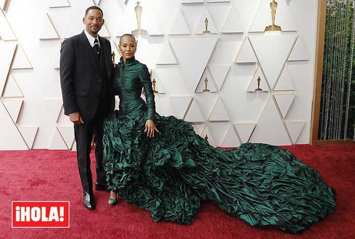 Will Smith y Jada Pinkett en la alfombra roja de los Oscar