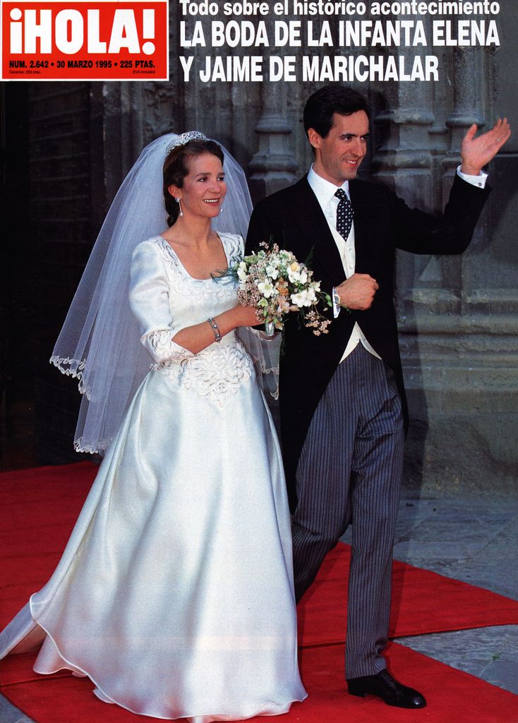 La infanta Elena en su boda con Jaime de Marichalar