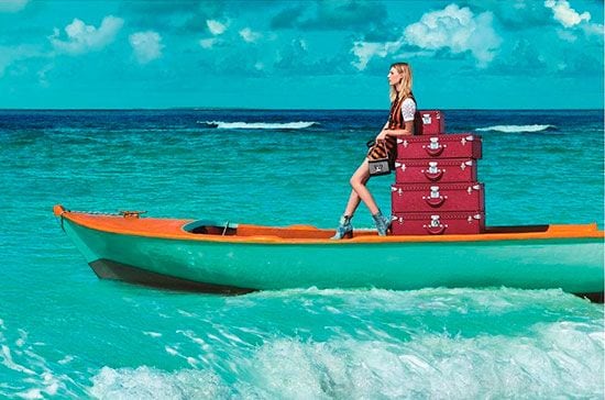 Julia Nobis, para la campaña El espíritu del viaje, de Louis Vuitton.
