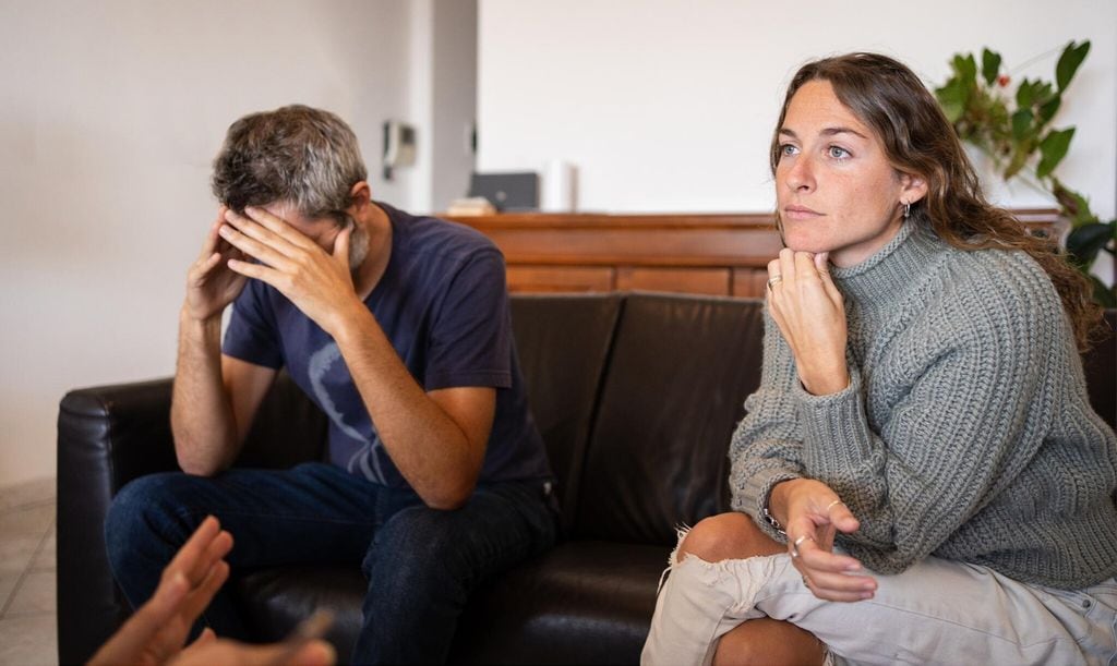 Pareja muy triste