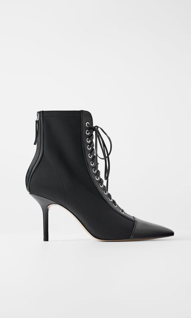 botines negros de zara