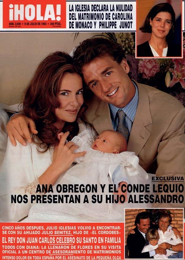 Ana Obregón y Alessandro Lequio con su hijo Álex