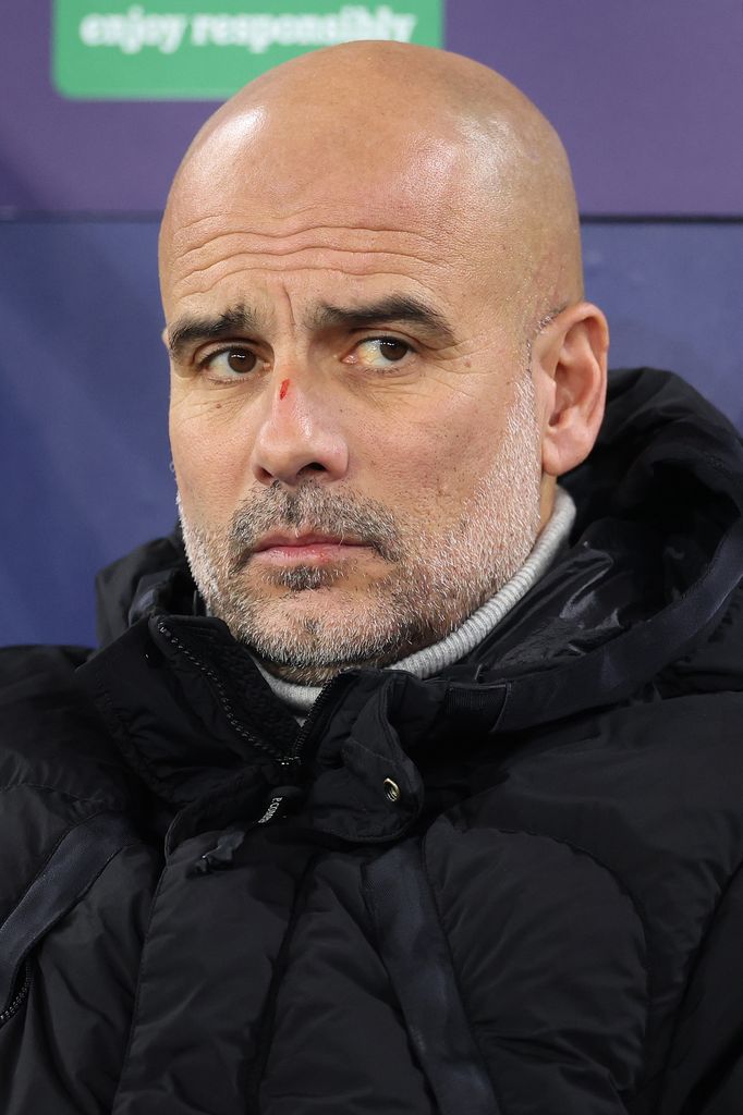 Pep Guardiola durante la Champions League 2024/25, en el partido del Manchester City y el Feyenoord en noviembre pasado.