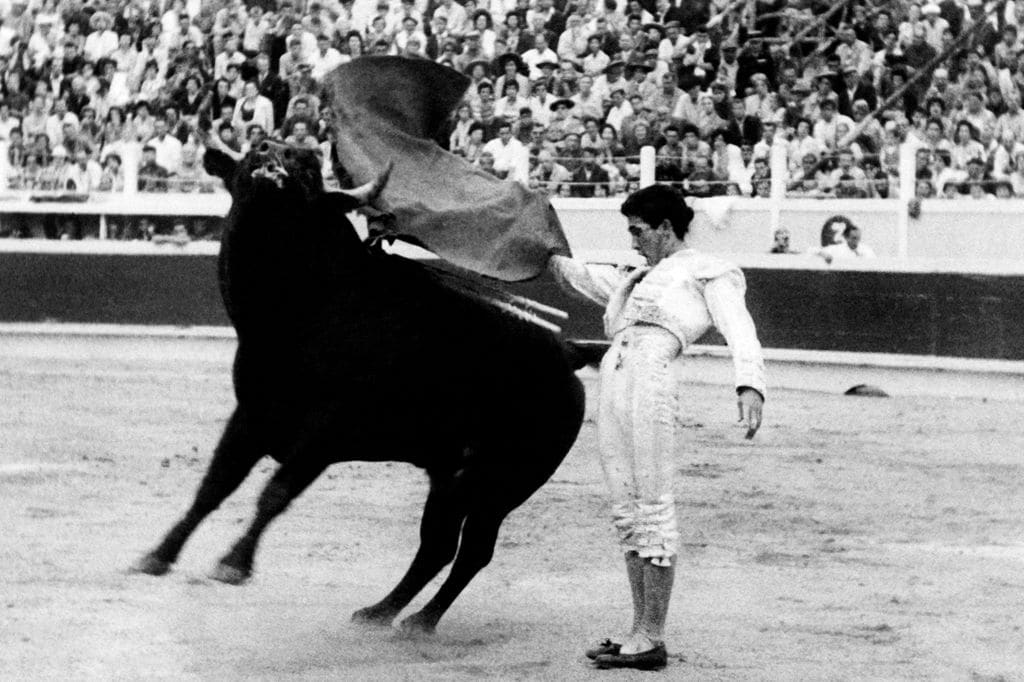 El torero Paco Camino el 17 de agosto de 1961 durante una corrida de toros en Bayona