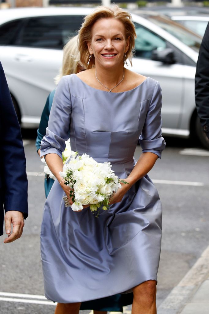 Elisabeth Murdoch en la boda de su padre Rupert Murdoch y Jerry Hall en 2016