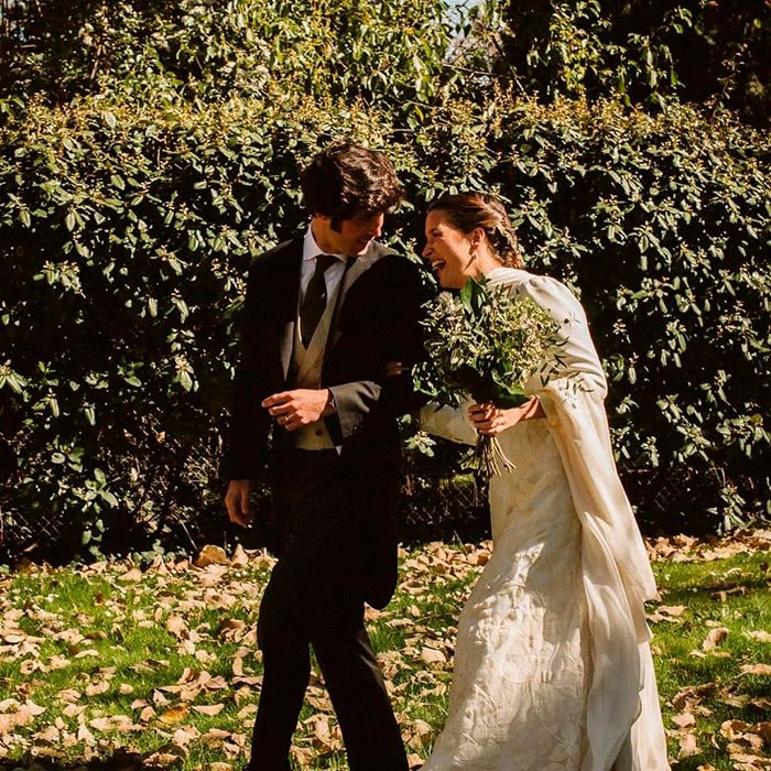 Vestido de novia champán de Sole Alonso