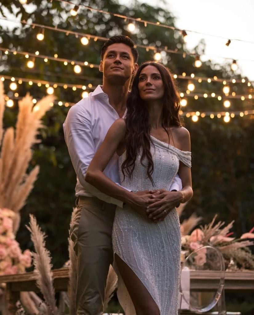 Fátima Rábago y su marido, Hideo Muraoka