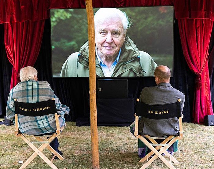 El príncipe Guillermo y David Attenborough