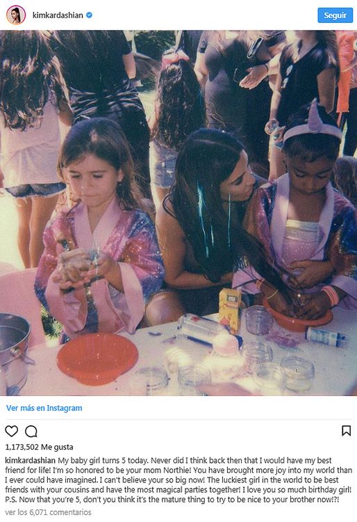 ¡Felicidades! North West, la hija mayor de Kim Kardashian, cumple 5 años