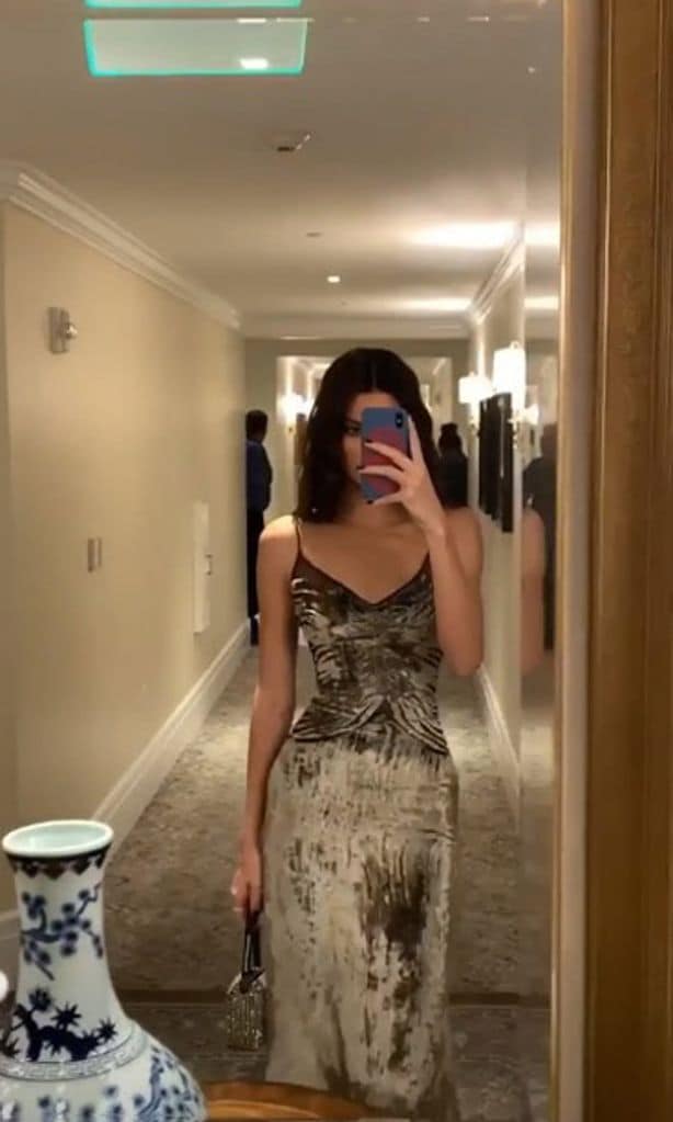 Kendall Jenner en la boda de Justin y Hailey Bieber