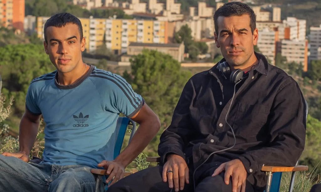 Óscar y Mario Casas en el rodaje de 'MI soledad tiene alas'