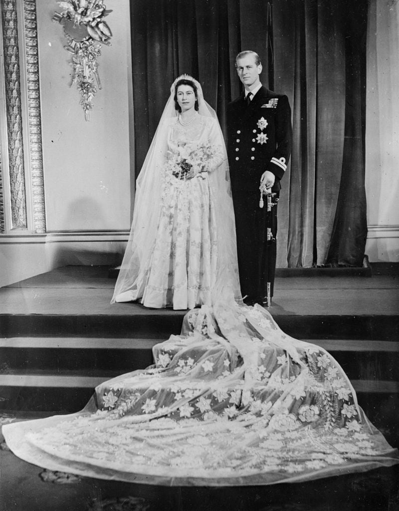 Vestido de novia de Isabel II