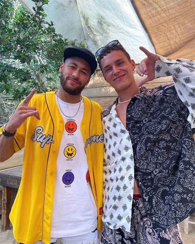 Neymar  y Arón Piper en Ibiza