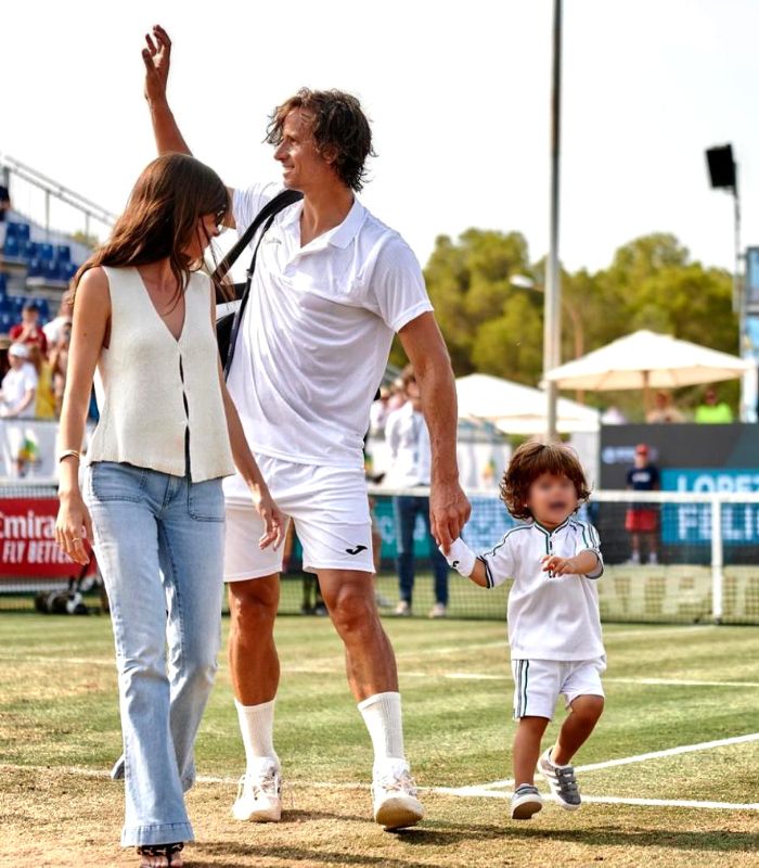 Sandra Gago, Feliciano López y su hijo Darío