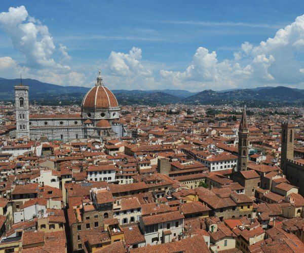 Los románticos tejados de Florencia, en Italia.
